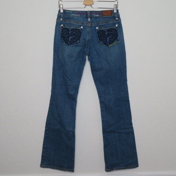 Princy Jessica Simpson Women 7 Low Boy Distressed Low Rise Denim Jeans Y2K 2000s - Picture 4 of 11